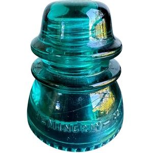 Hemingway 42 Vintage Telegraph Telephone Electric Pole Insulator Teal Green Blue